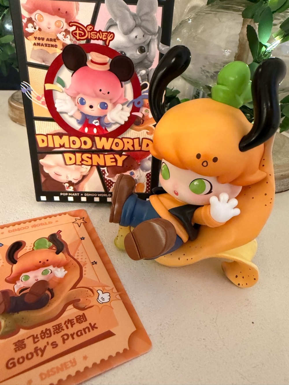 Pop Mart Disney Dimoo World Goofy’s Prank Orange Dimoo Vinyl Figure